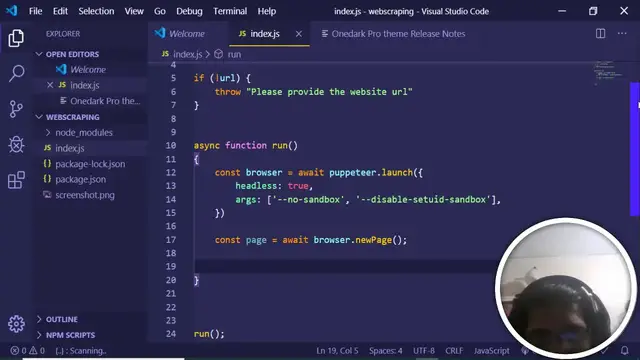 Video thumbnail for Node.js Pupeteer Web Scraping | Capturing Screenshots of Website in Javascript