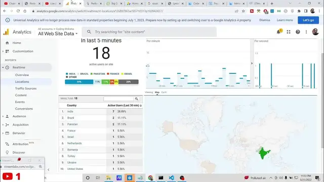 Video thumbnail for EZOIC Ads Live Realtime Traffic + Revenue Update & Youtube Channel Traffic Update (21th May,2022)