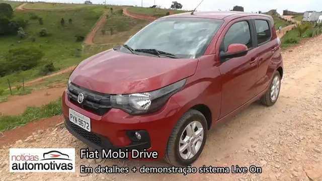 Video thumbnail for Fiat Mobi Drive - Detalhes / Sistema Live On - NoticiasAutomotivas.com.br