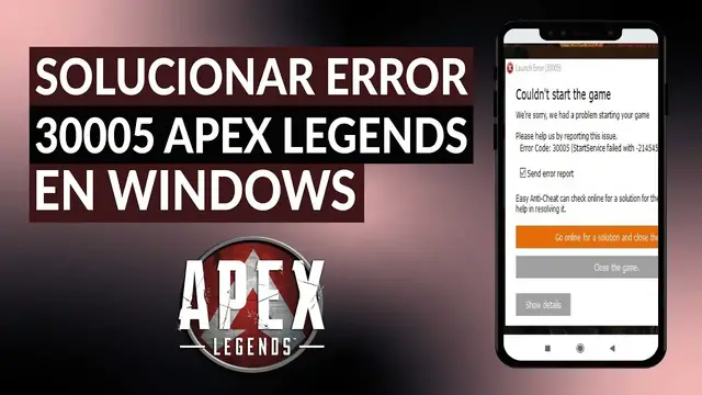 'Video thumbnail for Cómo solucionar el error 30005 APEX LEGENDS en Windows - Fácil y rápido'