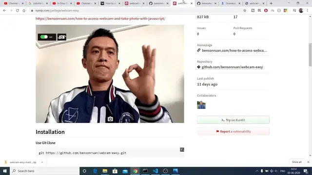Video thumbnail for Node.js Webcam Easy JS Library to Take Photos From Webcam in Browser Using Javascript Full App