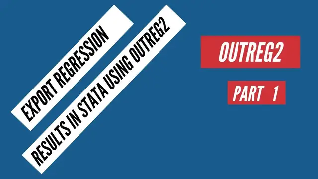 'Video thumbnail for How to export regression results in Stata using Outreg2 | Outreg2 in Stata'