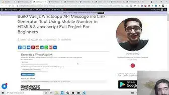 Video thumbnail for Build Vue.js Whatsapp API Message me Link Generator Tool Using Mobile Number in HTML5 & Javascript