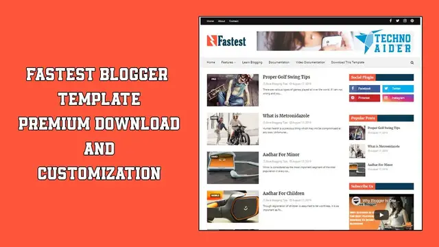 'Video thumbnail for [Download] Fastest Blogger Template Premium | Fastest Blogger Template Customization'