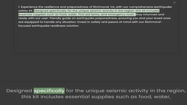 Video thumbnail for safety kit. Designed specifically for the unique seismic activity in the region, this kit includes essential supplies such as food, water, first aid items, and emergency tools. Stay informed and ready with our user-friendly guide on earth