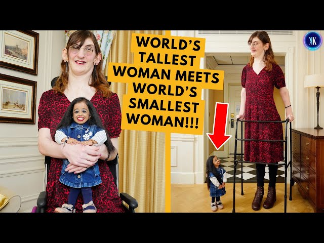 Video thumbnail for World's Tallest and Smallest Women Become Friends