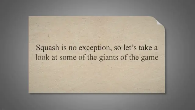 Video thumbnail for The Most Famous Squash Players Of All Time