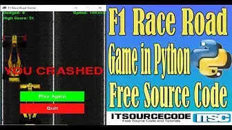 Video thumbnail for F1 Race Road Game in Python with Source Code 2020 Free Download