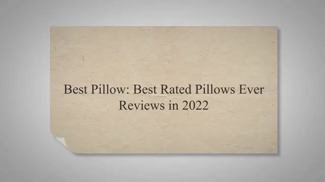 Video thumbnail for Best Pillow: Best Rated Pillows Ever Reviews in 2022