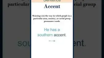 Video thumbnail for Accent Meaning | Accent in a Sentence | Most common words in English #shorts