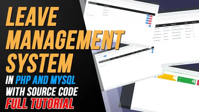 Video thumbnail for Complete Leave Management System in PHP and MySQL | Free Source Code Download