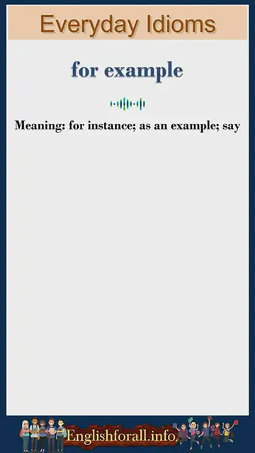 Video thumbnail for For example meaning | for example sentences | Common English Idioms #shorts