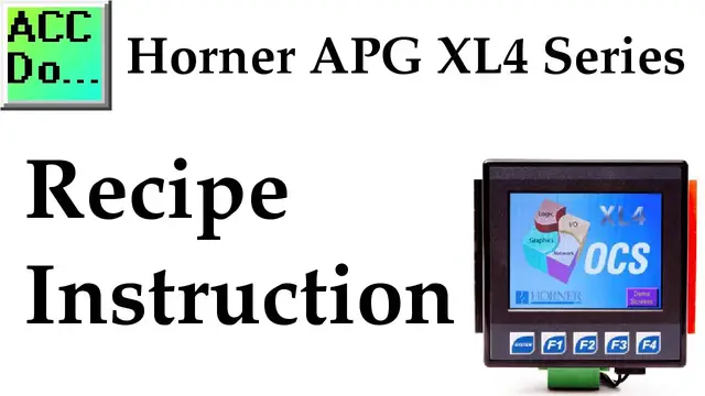 Video thumbnail for Horner XL4 PLC Recipe Instruction