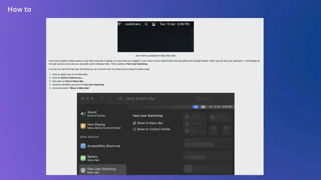 Video thumbnail for How to remove username from Mac Menu Bar
