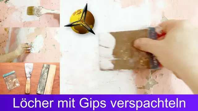 Video thumbnail for Löcher in der Wand mit Gips spachteln