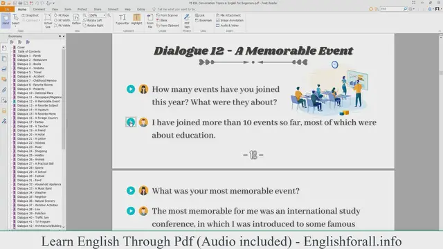 Video thumbnail for Learn English Through Pdf | English Conversation About A Memorable Event