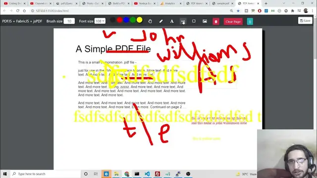 Video thumbnail for Build PDF.js Adobe Acrobat Online PDF Document Editor in Browser Using FabricJS,jsPDF in Javascript