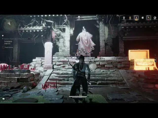 Video thumbnail for Where Winds Meet - Chapter 1 Echoes In The Shrine: Bow Three Times In Front of The Statue Gameplay