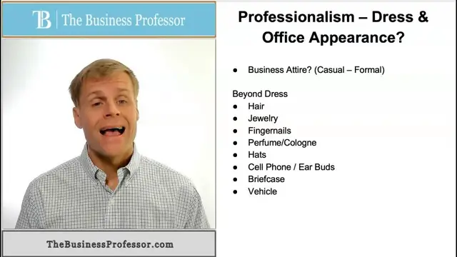 Video thumbnail for Professionalism - Dress & Office Appearance