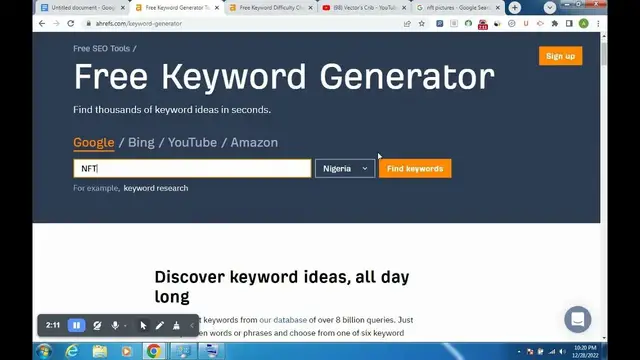 Video thumbnail for How to Do keyword Research for Free - The Best Tools to Help You