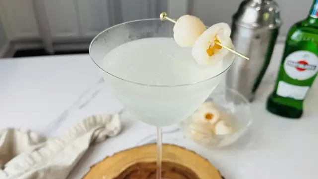 'Video thumbnail for Our 3-Ingredient Lychee Martini Is Sweet And Simple To Make'