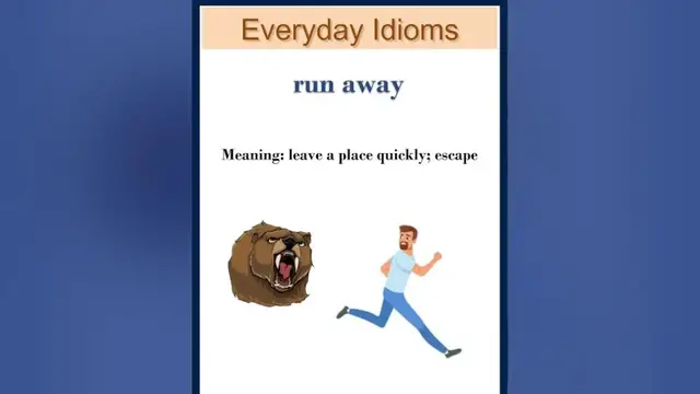 Video thumbnail for Run away meaning | run away sentences | Common English Idioms #shorts