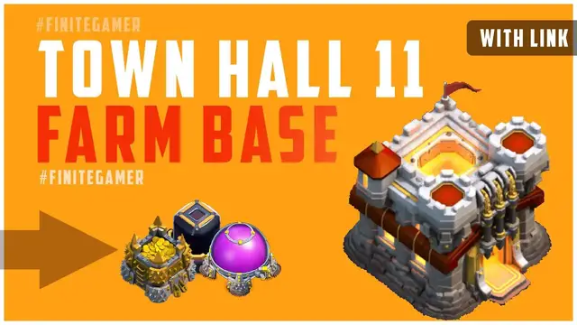 'Video thumbnail for TOP 10 | TOWN HALL 11 FARMING BASE WITH LINKS 2022 | TH11 TROPHY BASE | TH11 HOME FARM BASE #3'