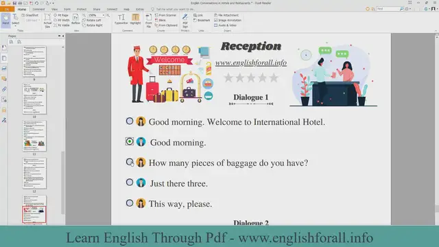 Video thumbnail for English Conversations in Hotels and Restaurants - Reception