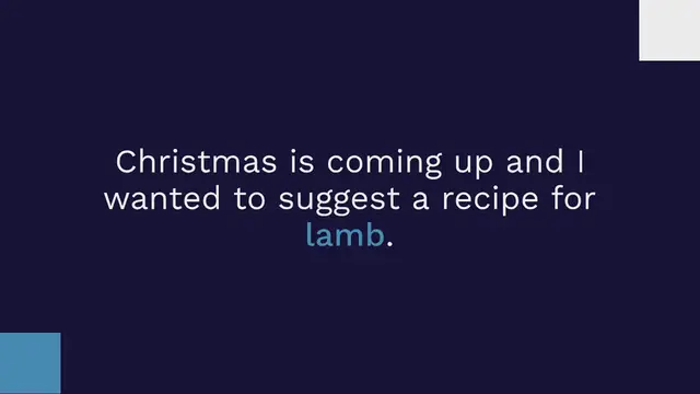 Video thumbnail for NAVARIN OF LAMB, HONEY, ORANGE AND CHRISTMAS SPICES