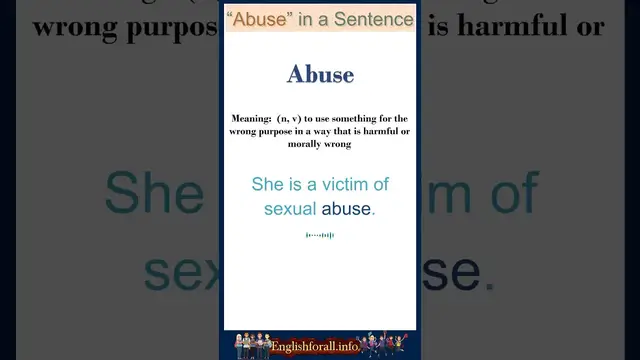 Video thumbnail for Abuse Meaning | Abuse in a Sentence | Most common words in English #shorts