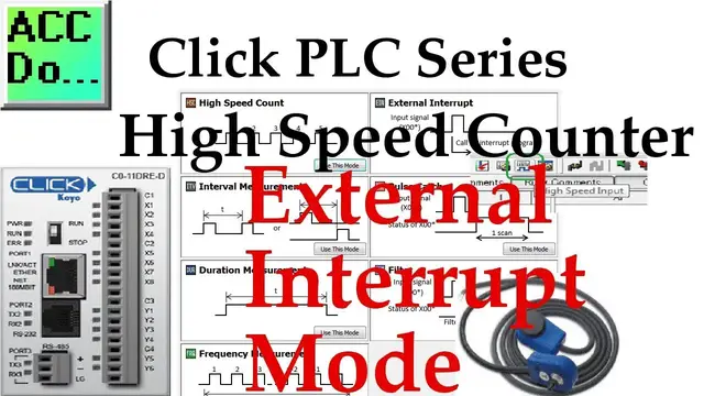 Video thumbnail for Click PLC High Speed Counter Input External Interrupt Mode
