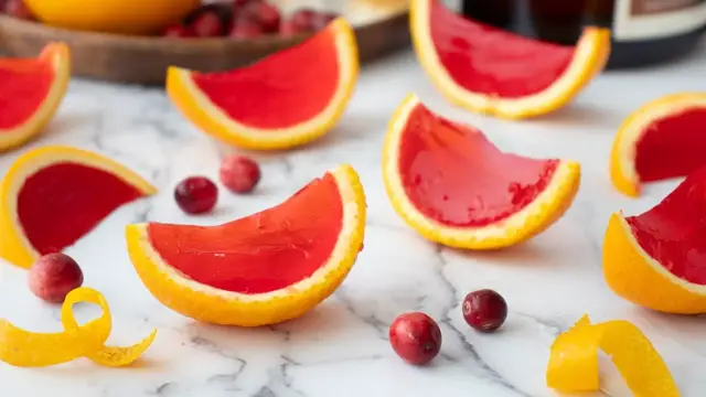 'Video thumbnail for Cranberry Sidecar Thanksgiving Jell-O Shots Recipe'