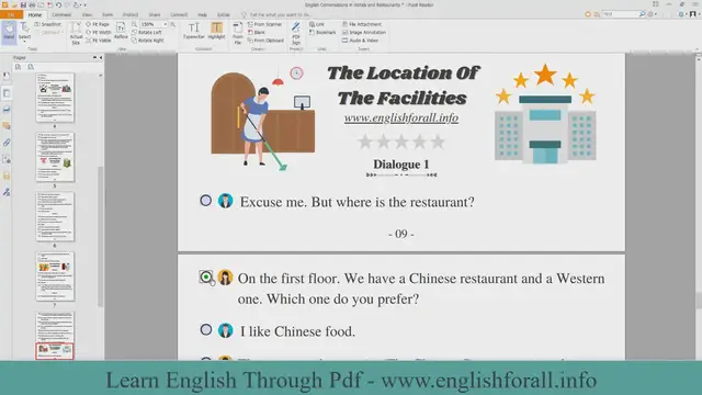 Video thumbnail for English Conversations in Hotels and Restaurants - The Location Of The Facilities