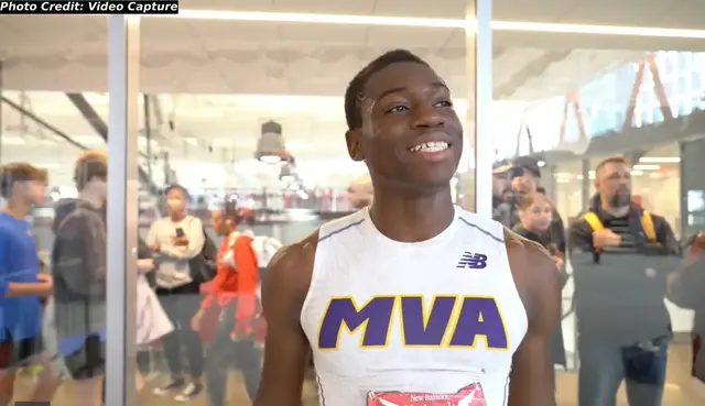 Video thumbnail for Issam Asinga runs fast 9.86 and 9.83 beats Noah Lyles in Florida