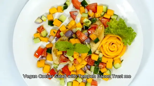 Video thumbnail for Vegan Caesar Salad with Tempeh Bacon