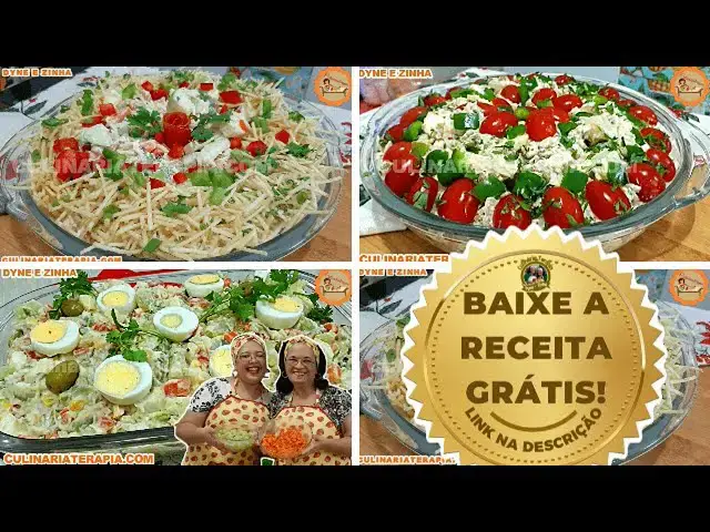 Video thumbnail for SALPICÃO DE FRANGO E SALADAS DE BATATAS E MAIONESE PARA FESTAS -  RECEITA NA DESCRIÇÃO