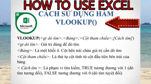 Video thumbnail for Cách sử dụng hàm Vlookup trong excel để xếp loại học lực | Kỹ năng excel nâng cao | Vũ Giang Channel