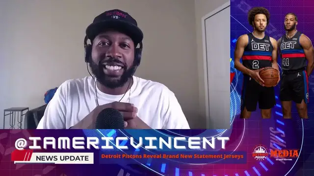 Video thumbnail for Detroit Pistons Reveal Brand New Uniforms