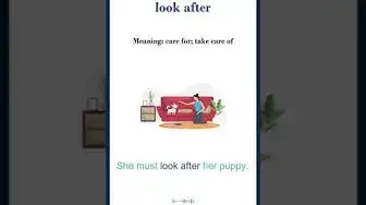 Video thumbnail for Look after meaning | look after sentences | Common English Idioms #shorts
