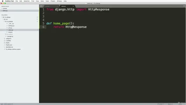 Video thumbnail for Django: Define a View