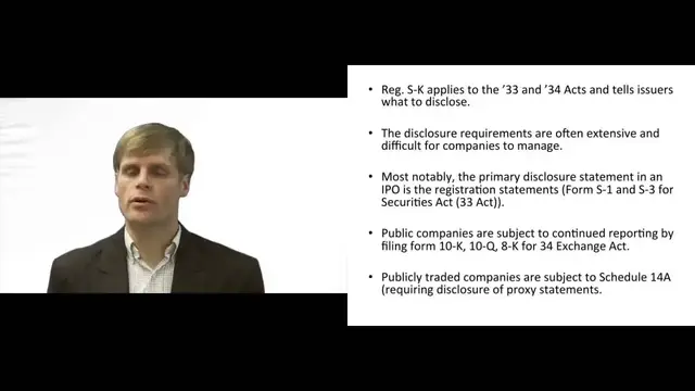 Video thumbnail for Rules Governing Disclosure during Registration Process