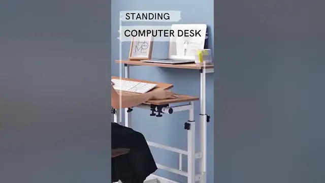 Video thumbnail for Standing Computer Desk | Laptop Table #shorts