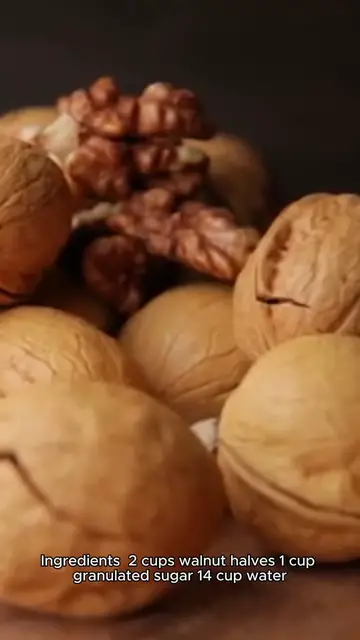 Video thumbnail for candied walnuts recipe