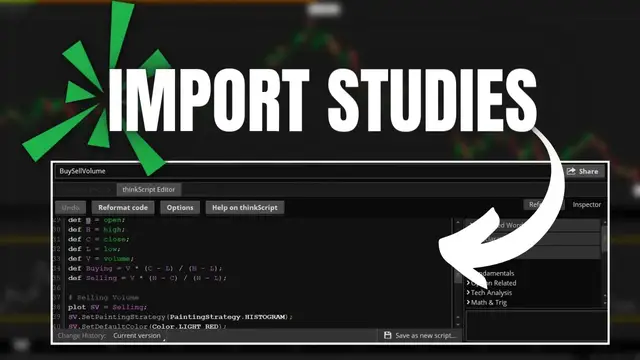 'Video thumbnail for How to Import a Study or Script into ThinkorSwim'