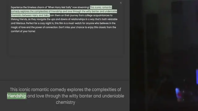 Video thumbnail for Experience the timeless charm of When Harry Met Sally now streaming! This iconic romantic comedy explores the complexities of friendship and love through the witty banter and undeniable chemistry between Harry and Sally. Join them on thei