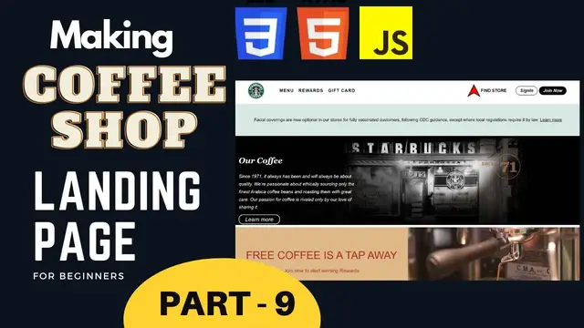 Video thumbnail for Building a CoffeeShop Landing Page in HTML & CSS | Beginner Level | PT 9