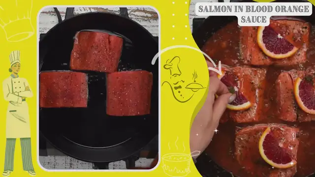 'Video thumbnail for Salmon in Blood Orange Sauce'