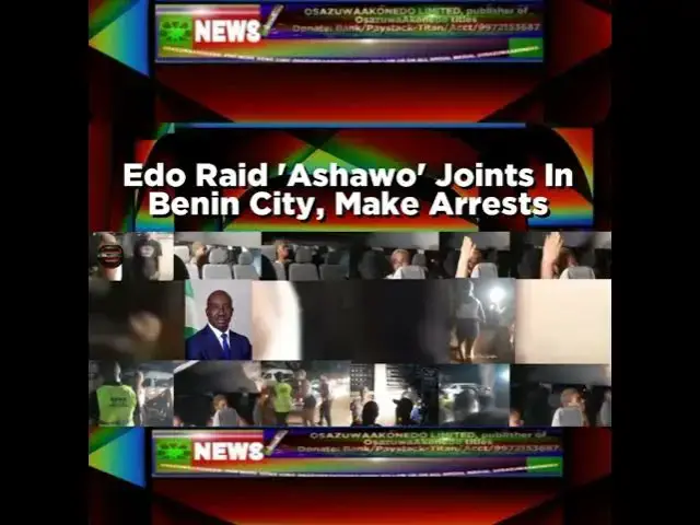 Video thumbnail for Edo Raid 'Ashawo' Joints In Benin City, Make Arrests