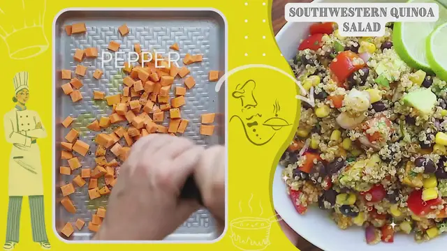 Video thumbnail for Southwestern Quinoa Salad