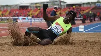Video thumbnail for Watch Tajay Gayle Fly to Victory at the National Stadium with an 8.69m Jump